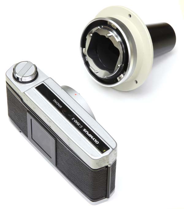 Olympus Vanox-T AH2 microscope film camera fitting with C-35AD-2 35mm film camera body