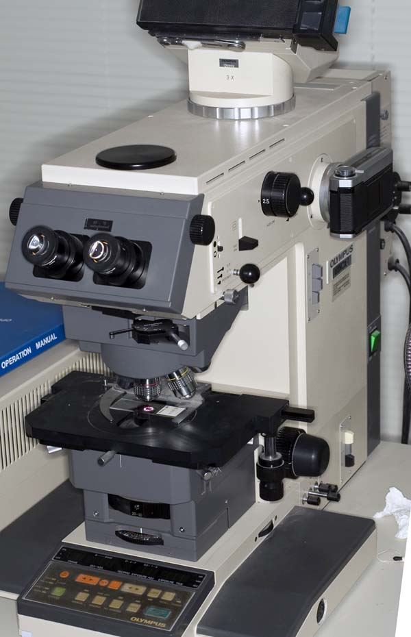 Olympus Vanox-T AH2 microscope with original 35mm film camera [Armstrong]