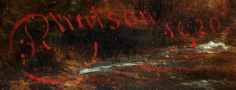 Richard Watson, English landscape painter, 1840-1921, signature specimen