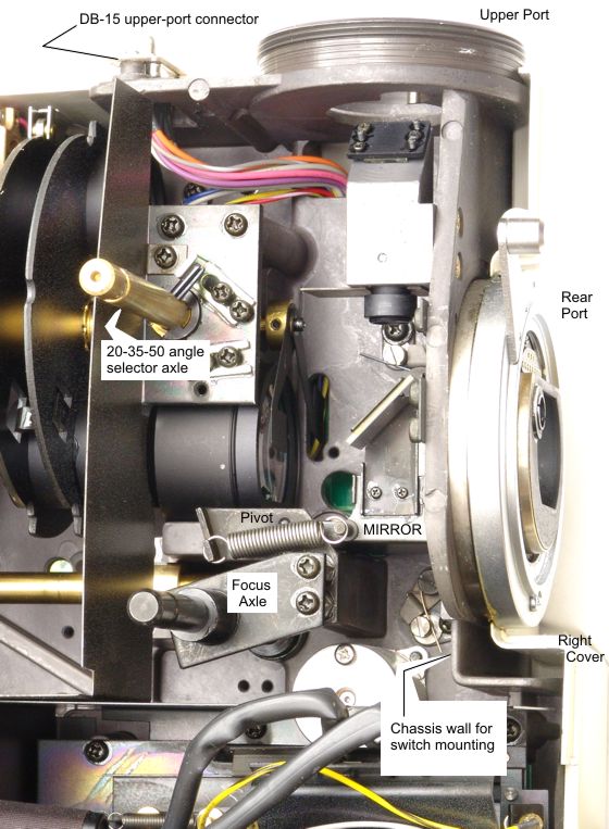 Topcon TRC-50X interior view, before installation